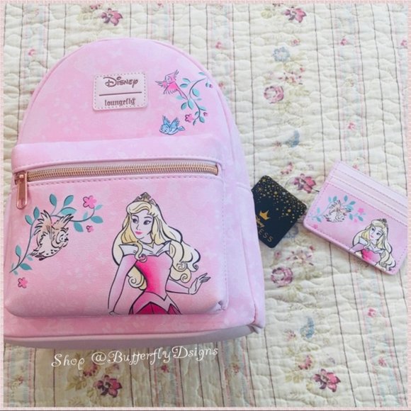 Loungefly Disney Sleeping Beauty Mini Backpack Set Aurora Dress Inspo Briar Rose - Picture 2 of 9